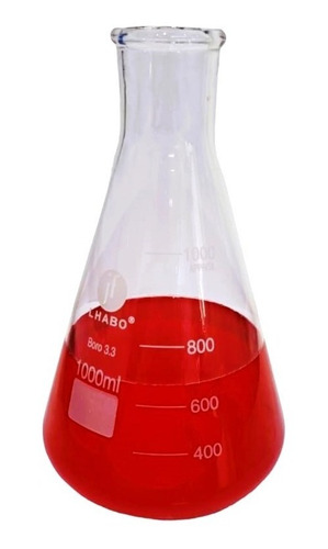 Matraz Erlenmeyer 1000 Ml Vidrio Jf Lhabo