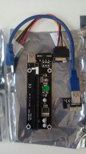 Kit 3 Unidades Cabos Riser Rig Mineração Pci-express