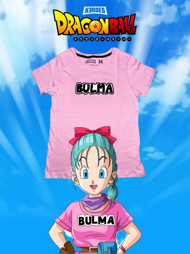 Imagen 2 de 3 de Playera Bulma Dragon Ball Z Anime