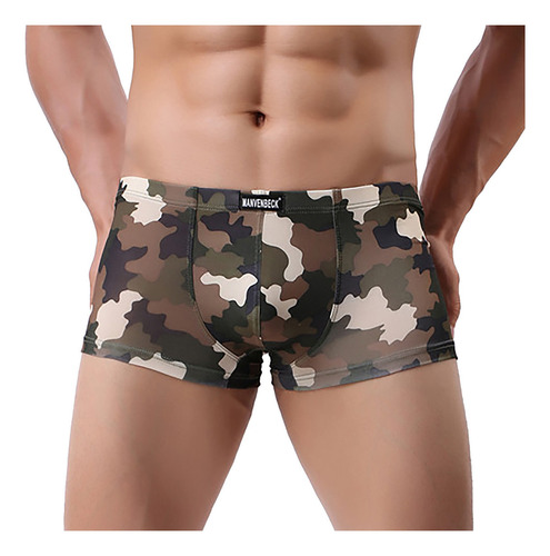 V Boxers Calzoncillos Con Estampado De Camuflaje Suave Para