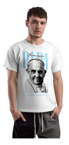 Remera Papa Francisco Jóvenes - 100% Algodón Premium
