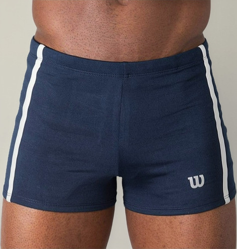 Traje De Baño Short Corto Wilson Hombre Azul