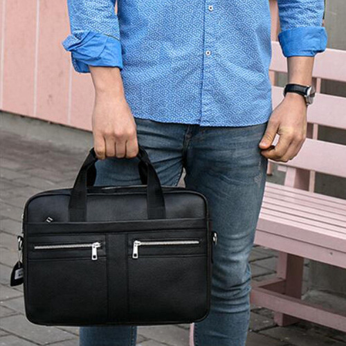 Maletín De Cuero Para Hombres Bolso Para Computadora
