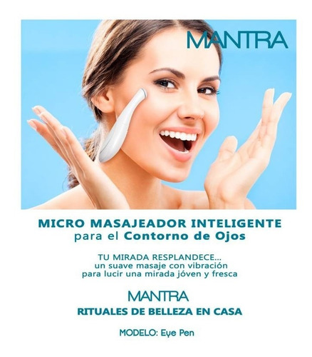 Vibra Masajeador Para Ojos Eye Pen Boca Ojeras Facial Rostro Cara Gimnacia Facial Rostro Joven Compacto Liviano Portatil