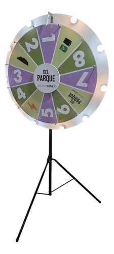 Ruleta De La Fortuna Base De Hierro Iluminada Publicitaria