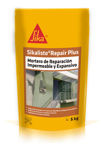 Sikalisto Repair Plus Mortero Reparación Impermeable 5 Kg