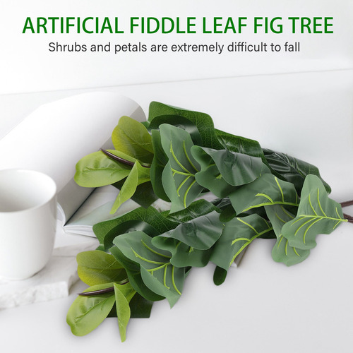 Ficus De Imitación De Higo Con Hojas De Violín Artificiales