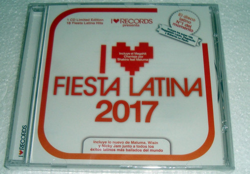 I Love Fiesta Latina 2017 Shakira Maluma Wisin Oa Cd Kktus
