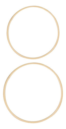 Aros De Madera Para Bordar Macramé, 2 Unidades, 23/26 Cm [u]