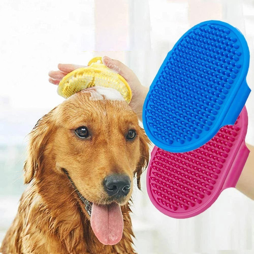 Imagen 1 de 1 de Cepillo De Goma Suave Para Perro Y Gato