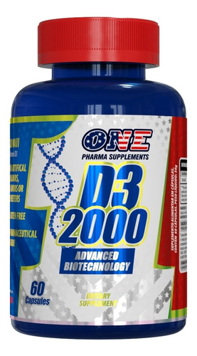 Vitamina D3 2000ui 60 Caps - One Pharma Supplements
