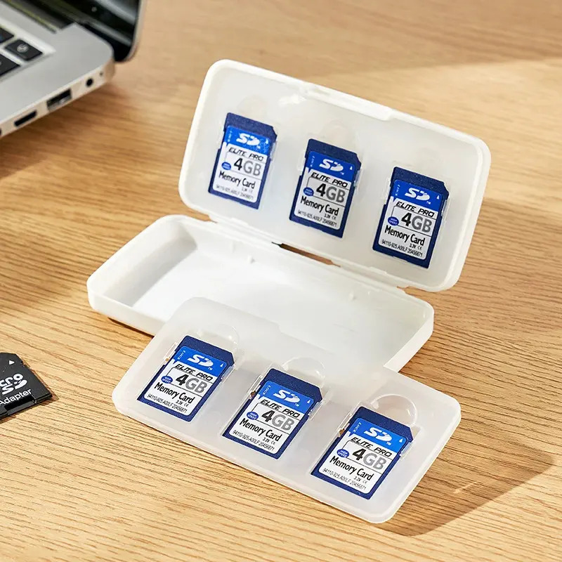 Case Capa Plastica Porta Cartão Memória, Cartão Memoria Sd Cor Branco
