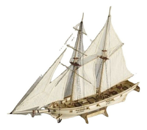 Mini Barco De Vela De Madera A Escala 1:100 Kit De Barco De