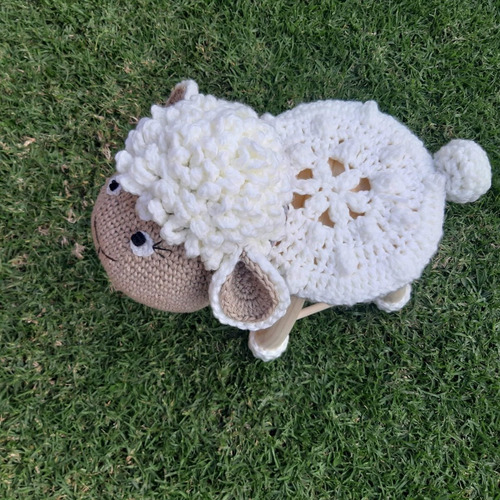 Imagen 4 de 6 de Banquito Infantil De Madera Marta Amigurumi Tejido Crochet