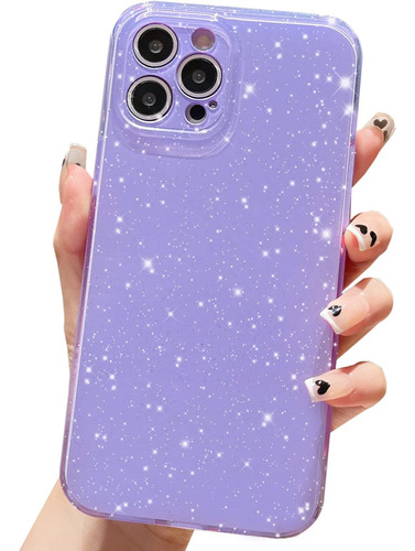 Funda Owlstar Para iPhone 12 Pro Max Purple Glitter