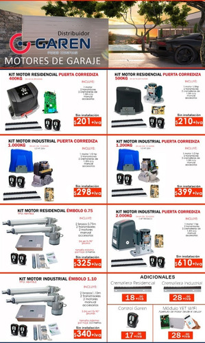 Imagen 2 de 7 de Motores Para Puertas Automaticas Garage Motor Puerta Garaje