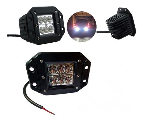 Neblinero Foco Led Cree Embutido 18w Potente Aluminio Ip67 