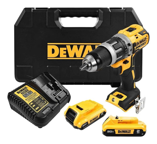 Rotomartillo Dewalt Dcd796 20v Brushless 1 bateria 2ah y cargador, Color Amarillo.