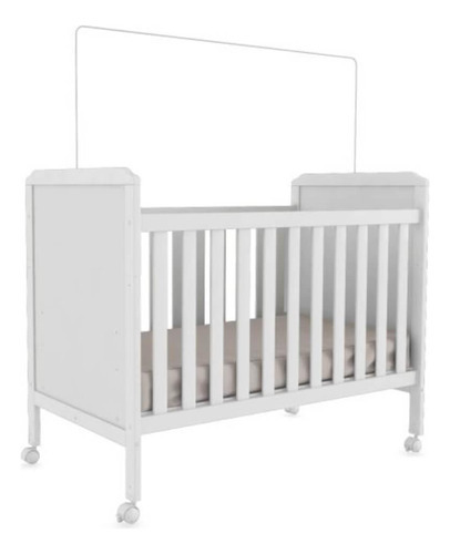 Berço E Mini Cama Peroba Cloe 100% Mdf Branco