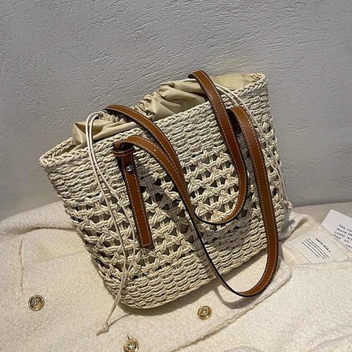 Bolso De Mano Tejido A La Moda Para Mujer, Tejido A Mano, Ca