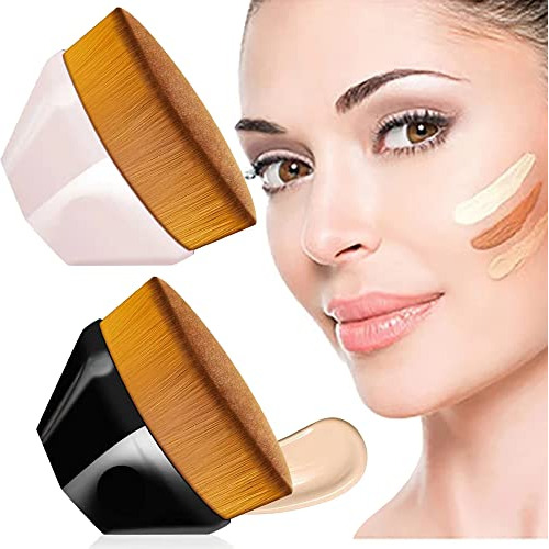 Brochas De Maquillaje, Flat Top Kabuki Hexagon Foundation Br