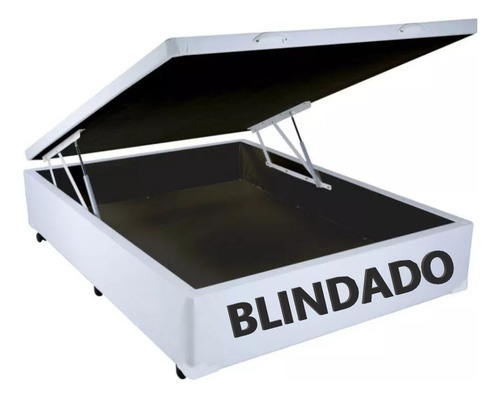 Box Baú Casal 138x188 Blindado Corino Branco