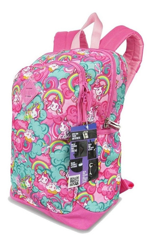Mochila Escolar Infantil Unicórnio Magic Rosa Sestini