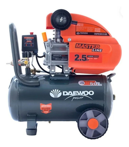 Imagen 4 de 7 de Compresor De Aire Daewoo 50 Litros 2.5 Hp Master Line Gtia