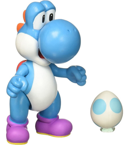 Yoshi Azul Claro Con Figura De Acción De Huevo, 4
