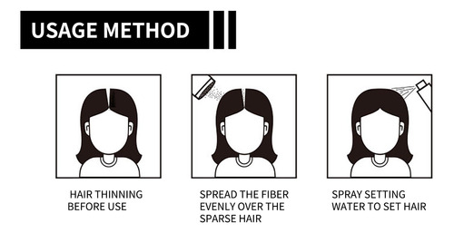 Polvo De Fibra Capilar Desechable Con Efecto De Ángulo Visua