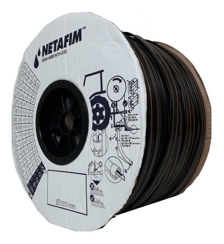 Imagem 4 de 4 de Tubo Irrigação Gotejamento Parede 8mil 30x30 2500 Mt Netafim