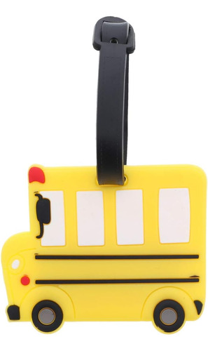 Mochila Con Etiqueta De Equipaje De Autobús Escolar Amarillo