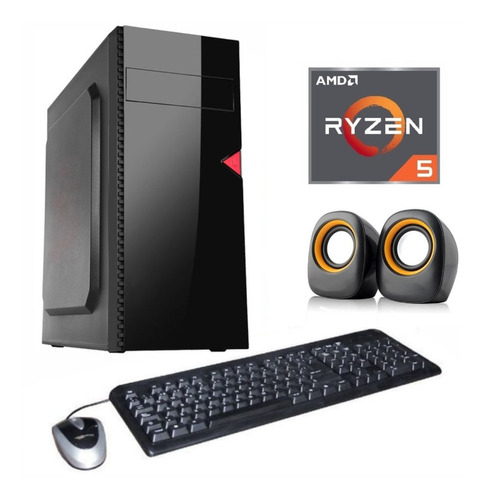 Torre Equipo Pc Computadora Amd Ryzen 5 5600g 8gb 240gb