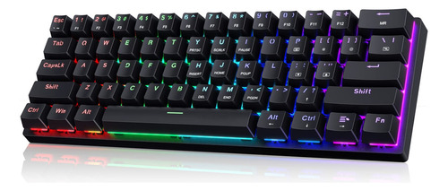 Teclado Mecánico Portátil 60% Interruptores Azules Ews