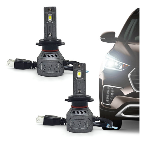 Par Lâmpadas H7 Farol Alto Jetta 2013 Led 10000 Lms Canbus