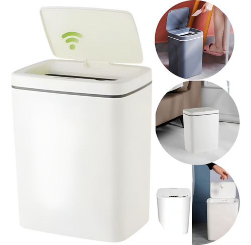 Lixeira Inteligente Sensor Automático Recarregável Tampa 12l