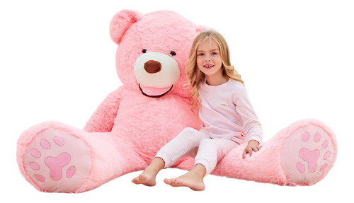 Ikasa - Oso De Peluche Gigante, Animales De Juguete Rosa, 6