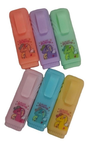 6 Marcadores Resaltadores En Color Pastel My Little Princes Pastel