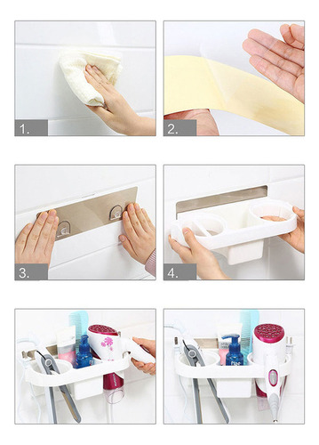 Organizador De Almacenamiento De Doble Orificio For Baño, S