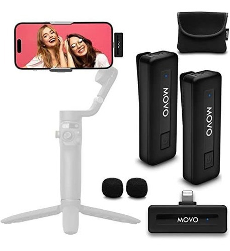 Micrófono Inalámbrico Movo Mini-di Duo Para iPhone iPad