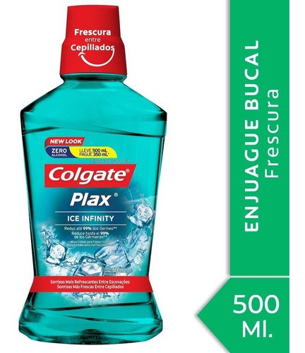 Colgate Plax Ice Infinity Enjuague Bucal Sin Alcohol X500 Ml