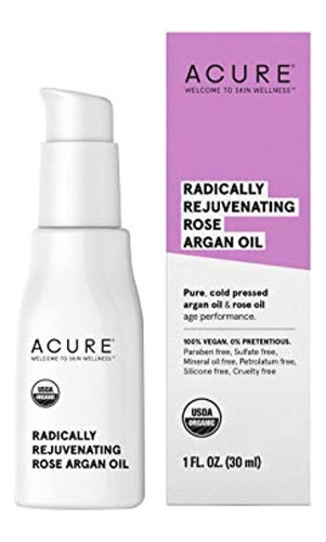 Aceite De Argan De Rosa Rejuvenecedor Radical Acure, 1 Onza