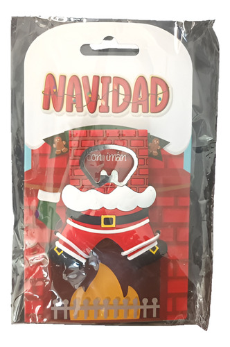 Destapador Portátil Con Imán Navidad Santa Claus Chimenea