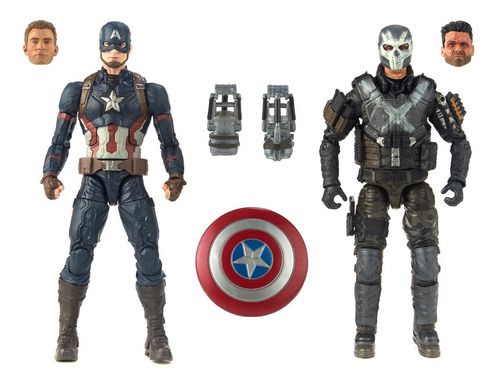 Figura De Capitán América Y Calavera Marvel Studios: Los