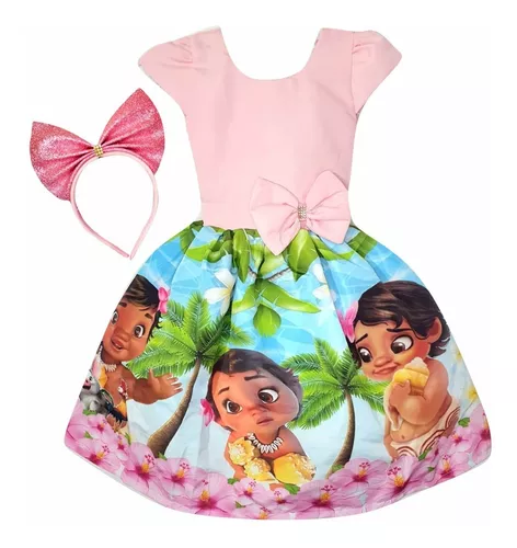 Vestido Moana Full + Tiara Brinde