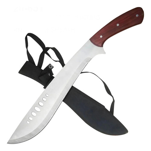 Machete Cuchillo Kukry En Acero Con Funda Para Camping Daga