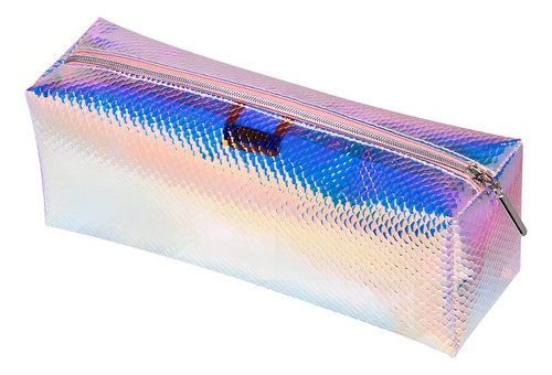 Estojo Holográfico Semitransparente Escamado Cor Multicor