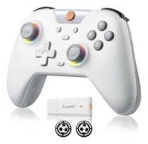 Comprar Easysmx X05 Control Bluetooth Inalambrico Gamepad Para Nintendo Switch Pc Android iPhone Móvil Hall Joystick Y Hall Trigger Mando Con 5 Niveles De Vibración Ajustable Función Turbo Color Blanco