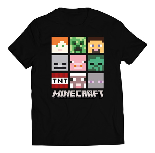 Polera Gamer - Minecraft Personajes