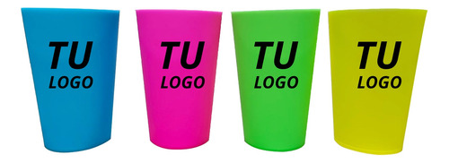 50 Vasos Reutilizables 500ml Personalizable Logo Full Color 